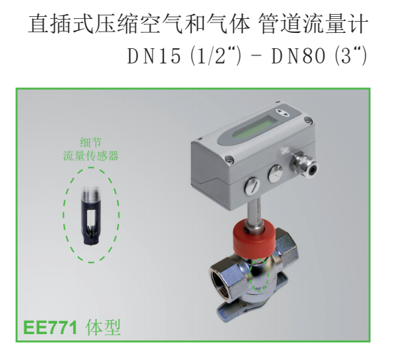 奧地利E+E EE772直插式壓縮空氣和氣體、管道流量計(jì)